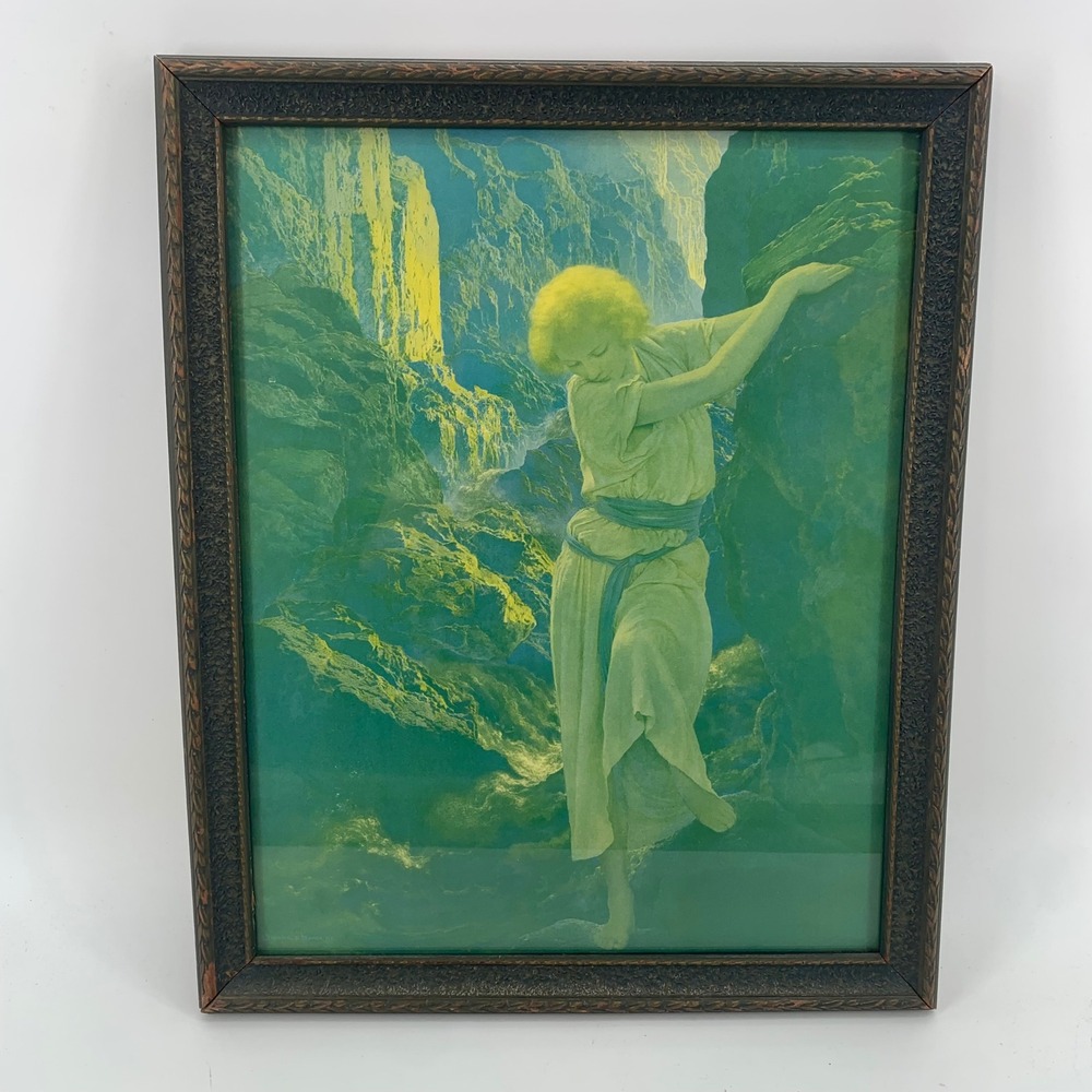 Maxfield Parrish Vintage Art Print The Canyon Art Deco Framed 16x13
